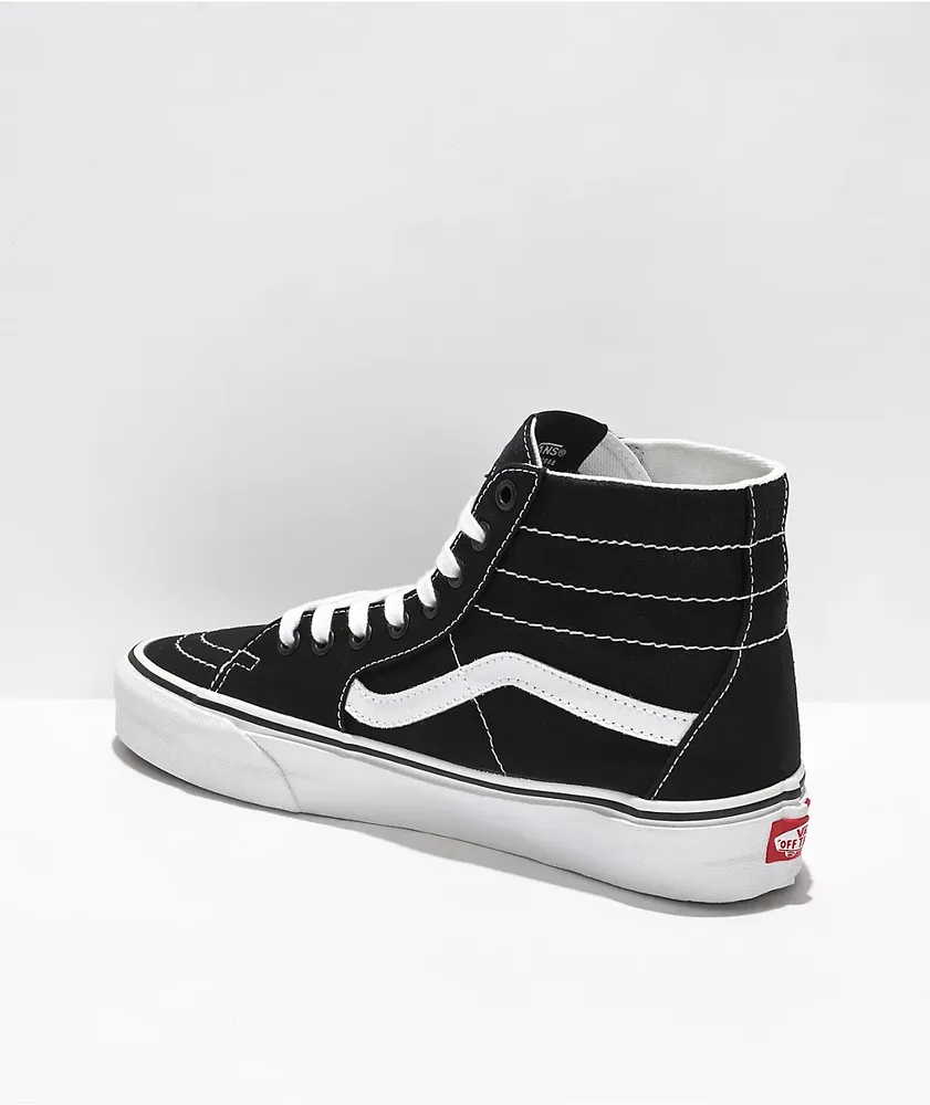 Vans Sk8-Hi Tapered Black & White Canvas Skate Shoes