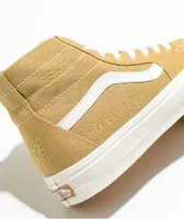 Vans Sk8-Hi Tapered Eco Theory Mustard Gold & True White Skate Shoes