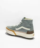 Vans Sk8-Hi Tapered Stacked Stormy Weather Blue Platform Shoes