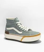 Vans Sk8-Hi Tapered Stacked Stormy Weather Blue Platform Shoes