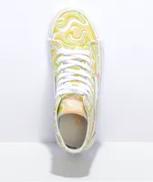 Vans Sk8-Hi Tapered Swirl Lime Green Skate Shoes