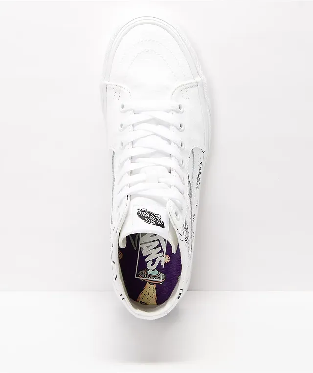 VANS MEN\'S 11.5 SK8 HI TAPERED UNIDENTIFIED U PAINT WHITE SKATE SHOES NIB Vans Sk8-Hi Tapered Unidentified U-Paint | Mercari main image 4
