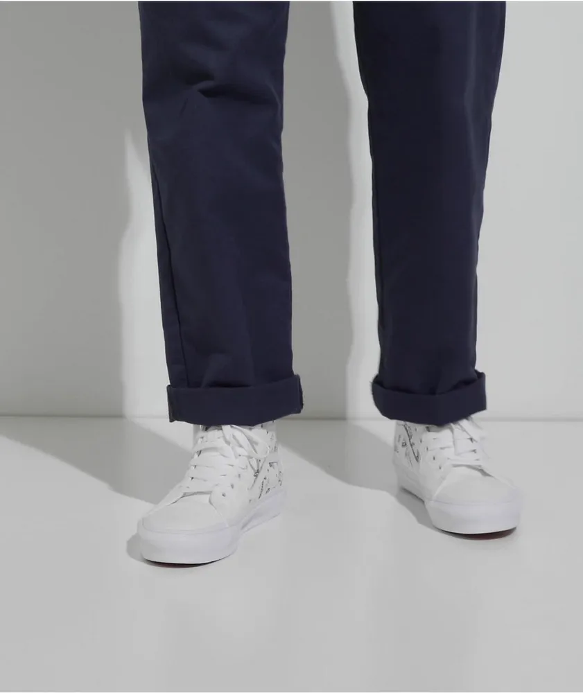 Vans Sk8-Hi Tapered Unidentified U-Paint White Skate Shoes