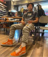 Vans Sk8-Hi Tiger Orange & White Skate Shoes