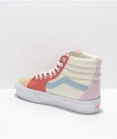 Vans Sk8-Hi Twill Pastel Block Platform Shoes