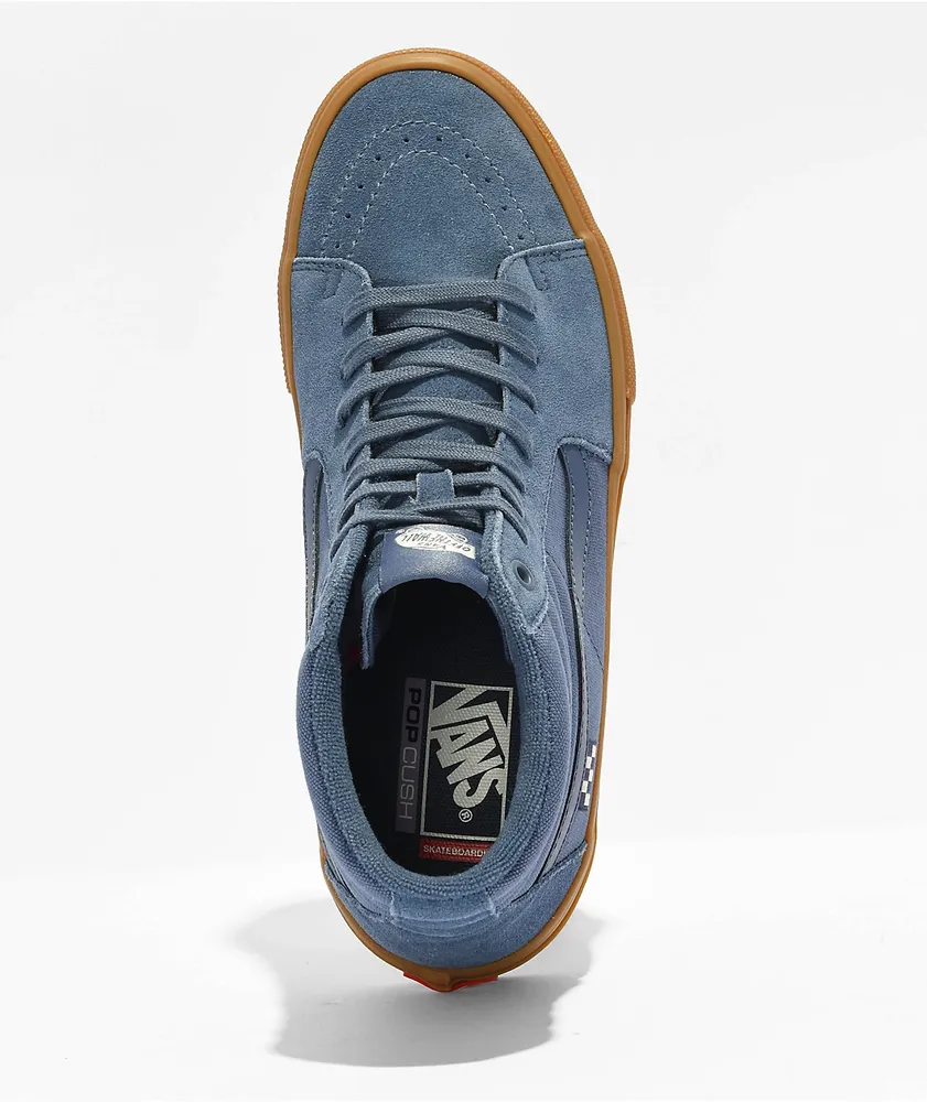 Vans Sk8-Hi Vintage Blue & Gum Skate Shoes