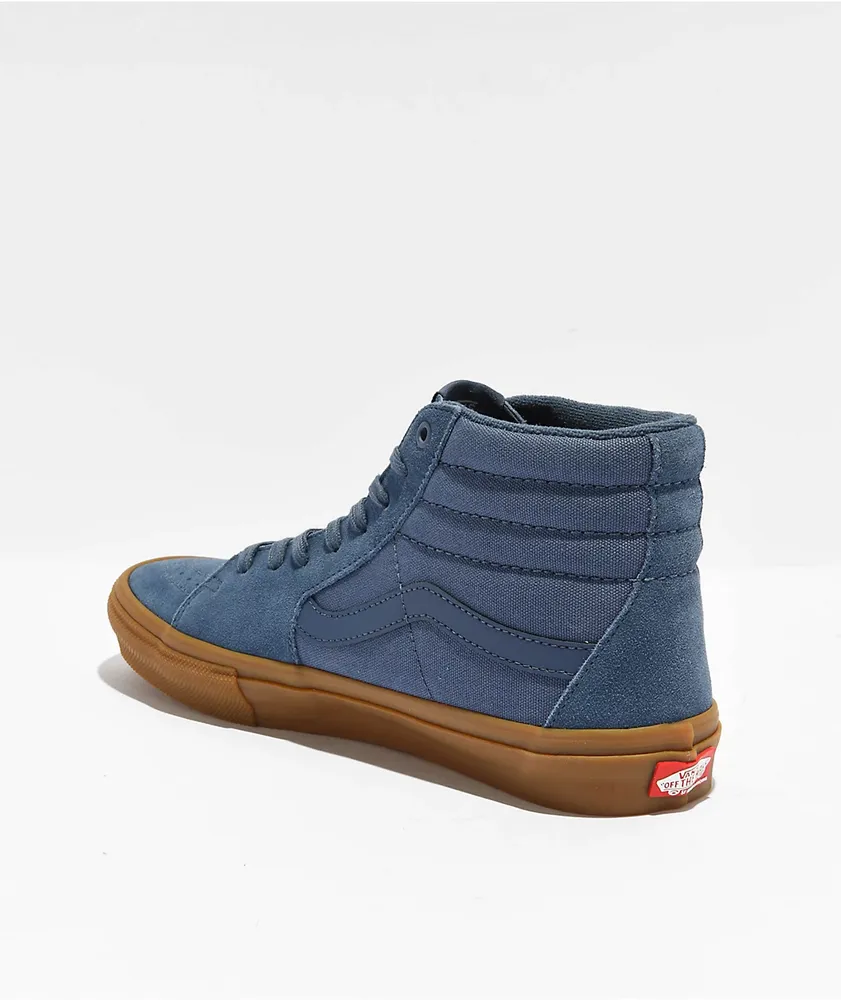 Vans Sk8-Hi Vintage Blue & Gum Skate Shoes