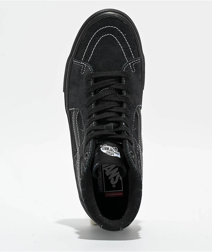 Vans Sk8 Hi Web Dark Grey & Black Skate Shoes