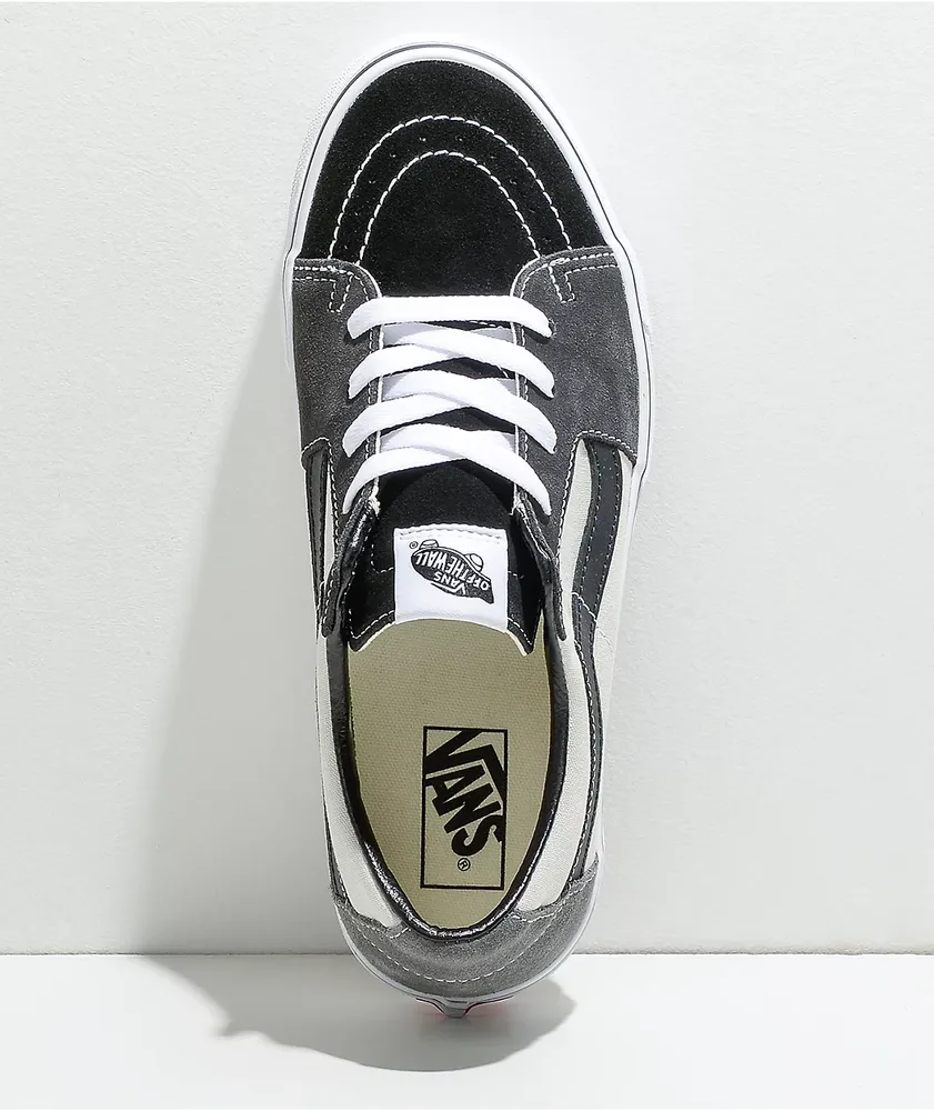 Vans Sk8-Low Drizzle Black, Grey, & True White Skate Shoes