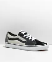 Vans Sk8-Low Drizzle Black, Grey, & True White Skate Shoes