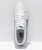 Vans Sk8-Mid White & Moonlight Blue Leather Skate Shoes