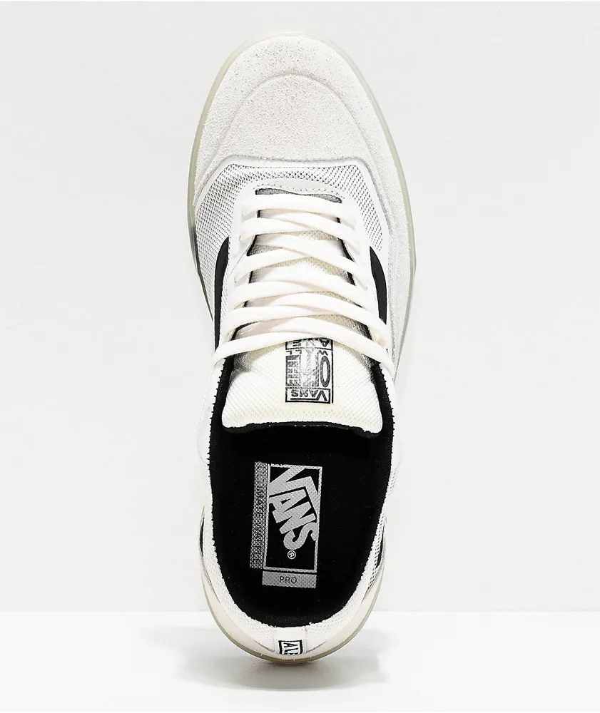 Vans Skate AVE Pro Blanc De Blanc White & Black Skate Shoes