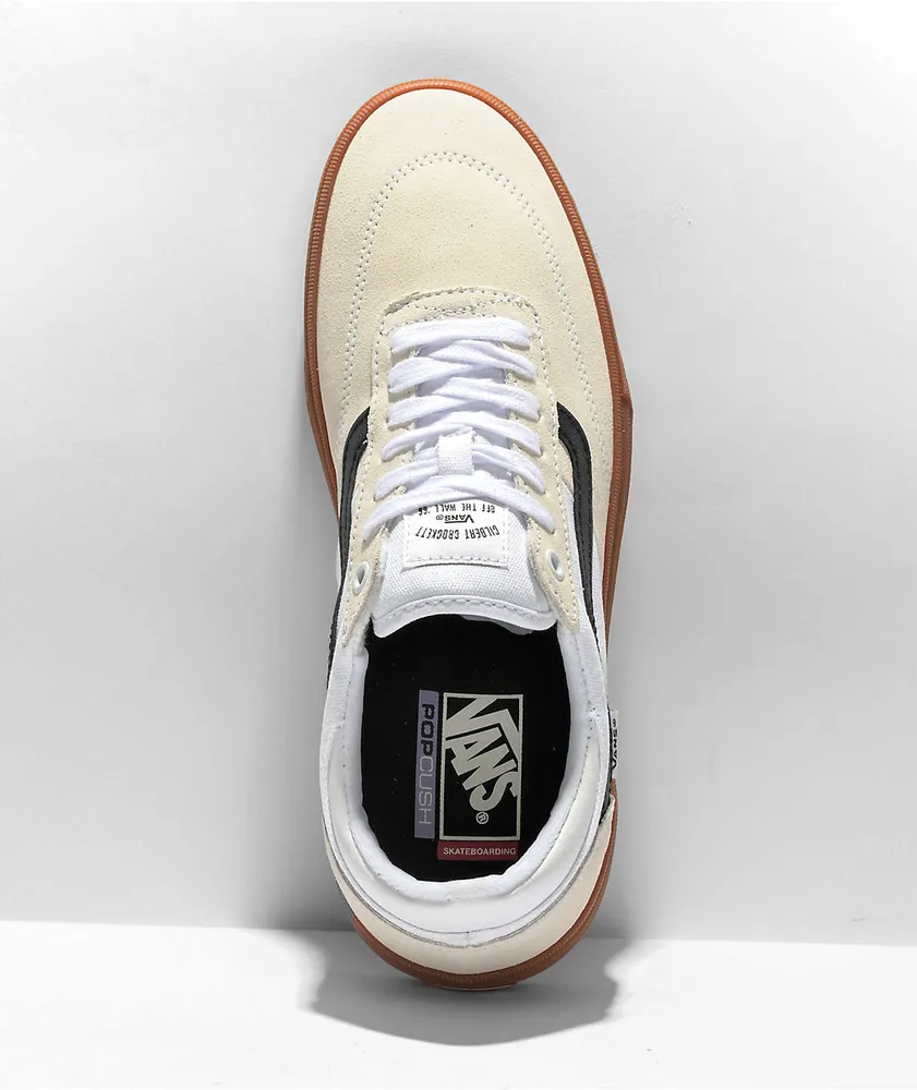 Vans Skate Crockett White & Gum Skate Shoes