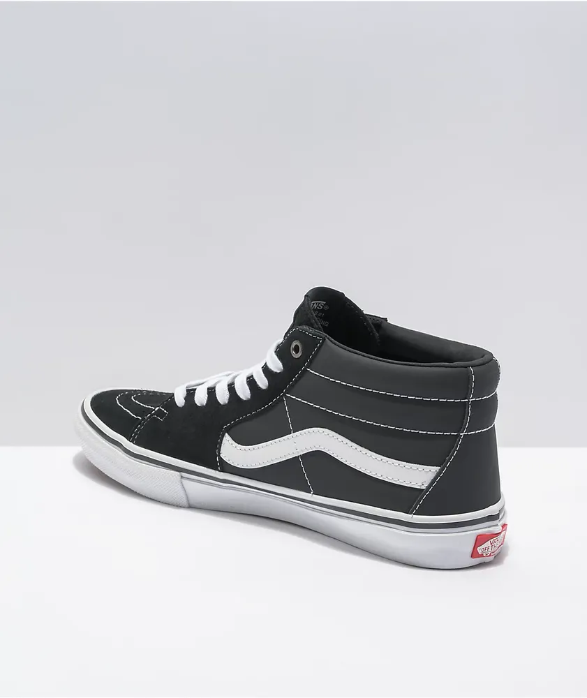 Vans Skate Grosso Sk8-Mid Black & White Skate Shoes