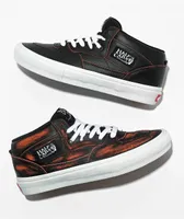 Vans Skate Half Cab Wearaway Black & Orange Leather Skate Shoes