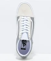 Vans Skate Old Skool Iridescent Silver & True White Skate Shoes