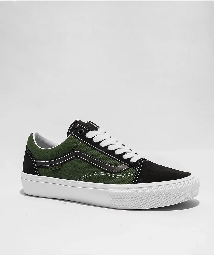 Vans Skate Old Skool Safari Black & Greenery Skate Shoes 