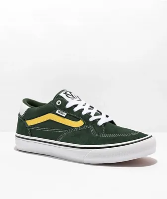 Vans Skate Rowan Dark Green & Yellow Skate Shoes