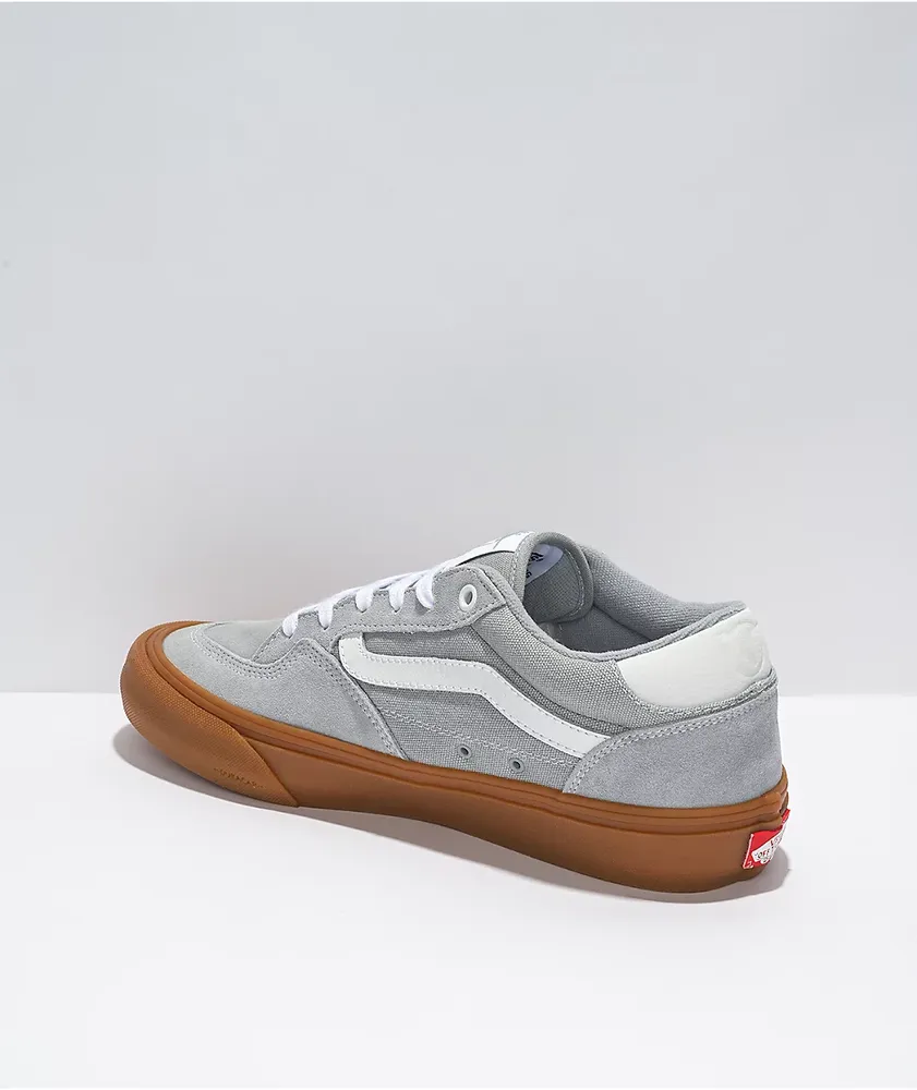 Vans Skate Rowan High Rise Grey, White, & Gum Skate Shoes