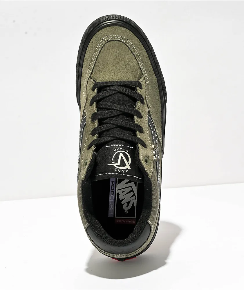 Vans Skate Rowan Olive & Black Skate Shoes