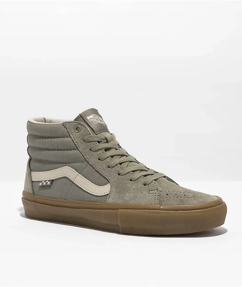 Vans Skate Sk8-Hi Khaki & Gum Skate Shoes