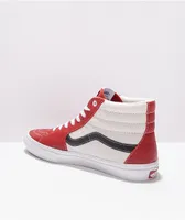Vans Skate Sk8-Hi Sport Leather Chili & White Skate Shoes