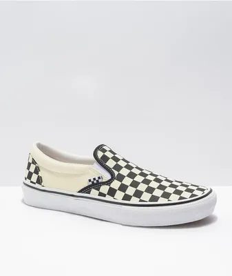 Vans Skate Slip-On Black & White Checkerboard Skate Shoes