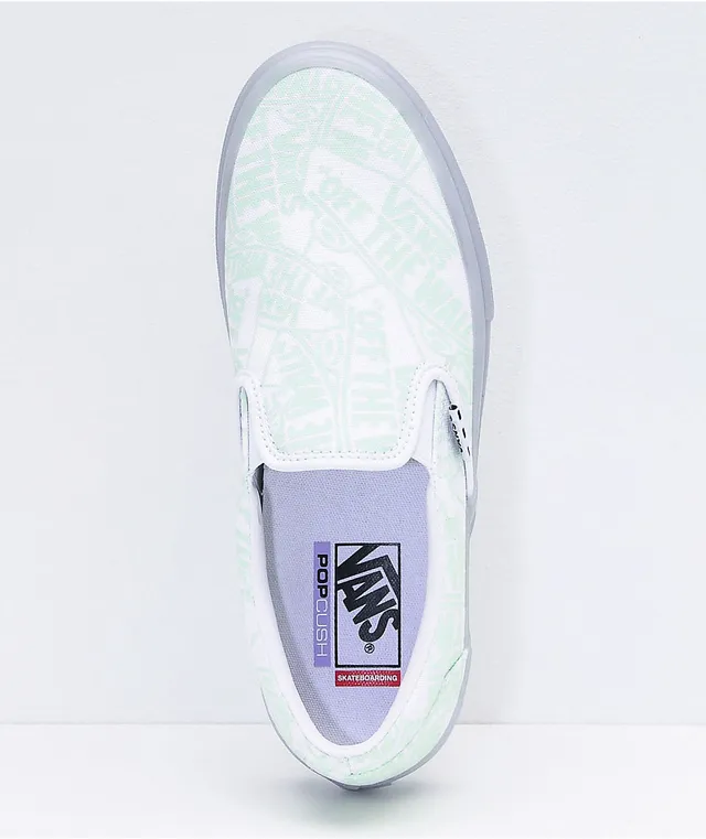 Vans Slip-On Translucent Skate Shoe - Blue Monochrome