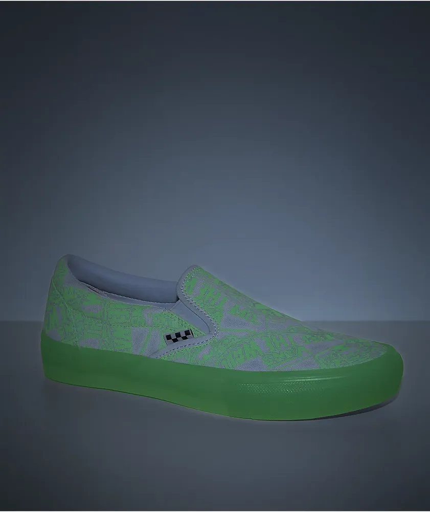Vans Skate Slip-On Glow-In-The-Dark Skate Shoes