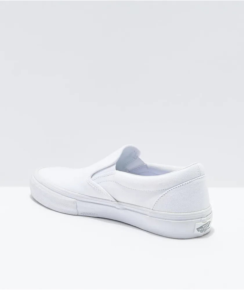 Vans Skate Slip-On White Skate Shoes