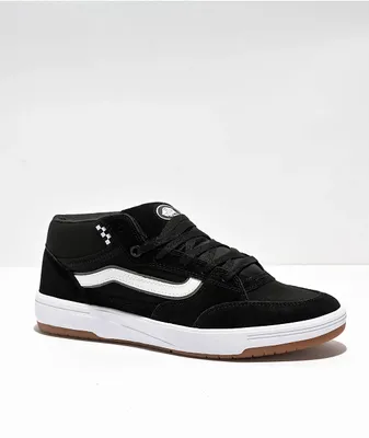 Vans Skate Zahba Mid Black & White Skate Shoes 