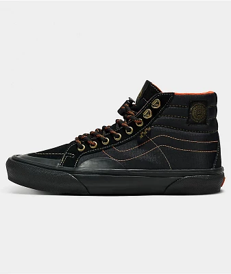 Vans Skate x Spitfire Sk8-Hi Reissue Black & Flame Skate Shoes