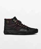 Vans Skate x Spitfire Sk8-Hi Reissue Black & Flame Skate Shoes