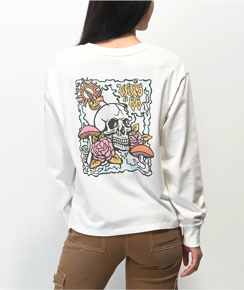 Vans Skully 2 Marshmallow Long Sleeve T-Shirt