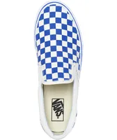 Vans Slip-On Blue & White Checkered Skate Shoes