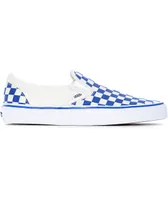 Vans Slip-On Blue & White Checkered Skate Shoes