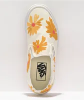 Vans Slip-On Check Floral White & Orange Skate Shoes