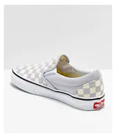 Vans Slip On Checkerboard Grey, Dawn & White Shoes