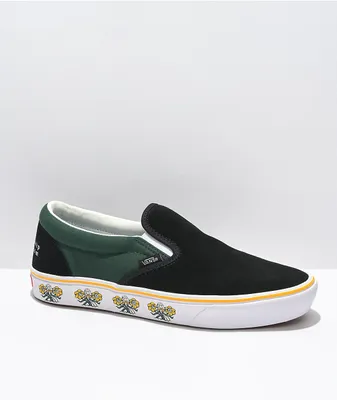 Vans Slip-On ComfyCush Trip Out Black & Sycamore Skate Shoes