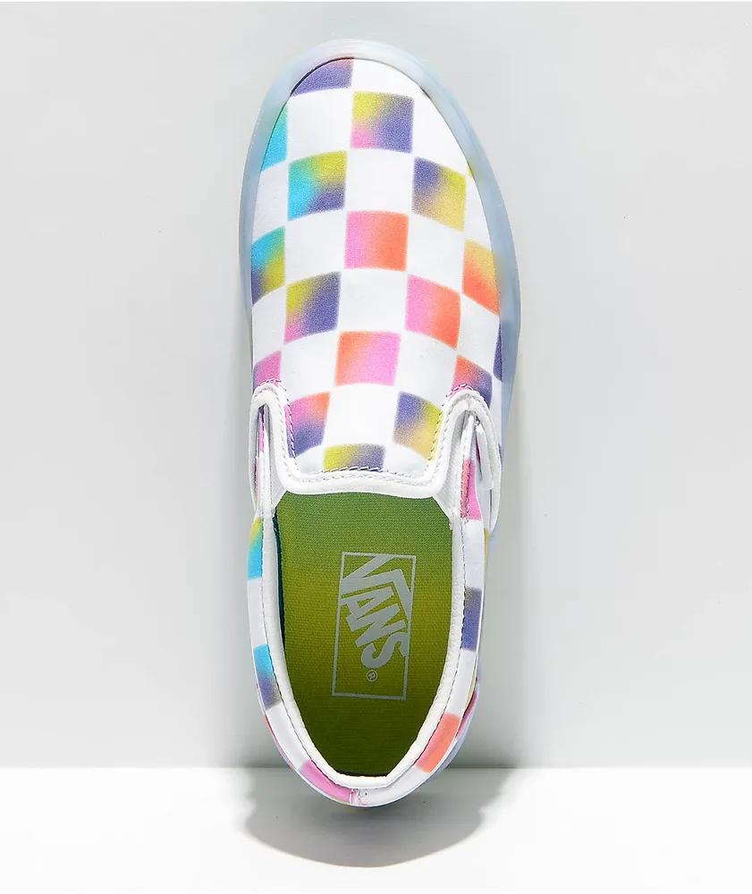 Vans Slip-On Cultivate Care Checkered Rainbow Skate Shoes