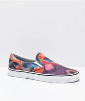 Vans Slip-On Dark Aura Multi & True White Skate Shoes