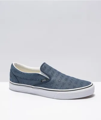 Vans Slip-On Deboss OTW Dress Blues Skate Shoes