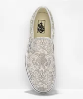 Vans Slip-On Desert Marsh Skull White Skate Shoes