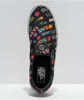 Vans Slip-On Disrupt Black & White Skate Shoes