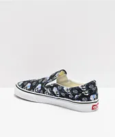 Vans Slip-On Flash Skulls Black & Multi Skate Shoes