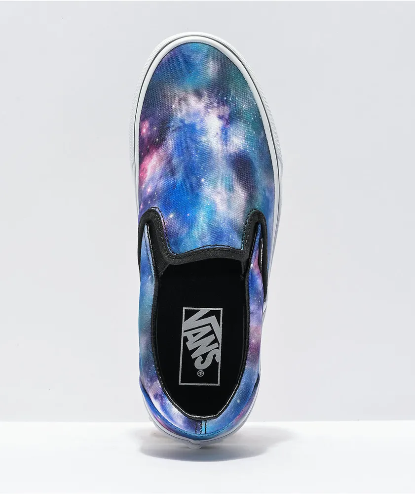 Vans Slip-On Galaxy & White Skate Shoes