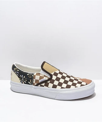 Vans Slip-On International Women‚Äôs Day Patchwork & True White Skate Shoes