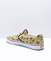 Vans Slip-On Looking Glass Yellow & White Skate Shoes