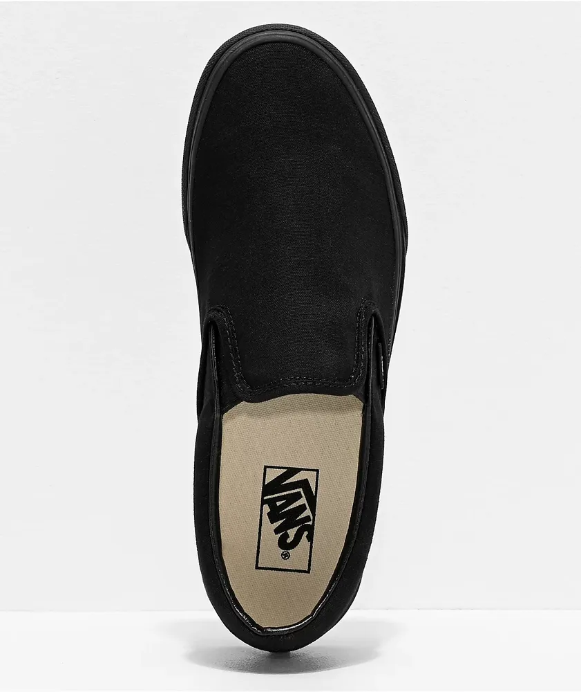 Vans Slip-On Monochromatic Black Skate Shoes