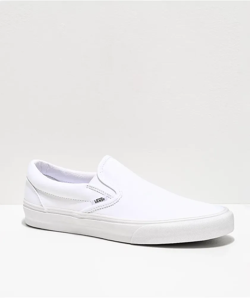 Vans Slip-On Monochromatic True White Skate Shoes